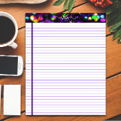 Donker Paarse mousserende Notitieblok