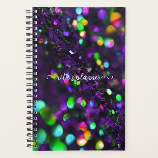 Donker Paarse mousserende Planner (Voorkant)