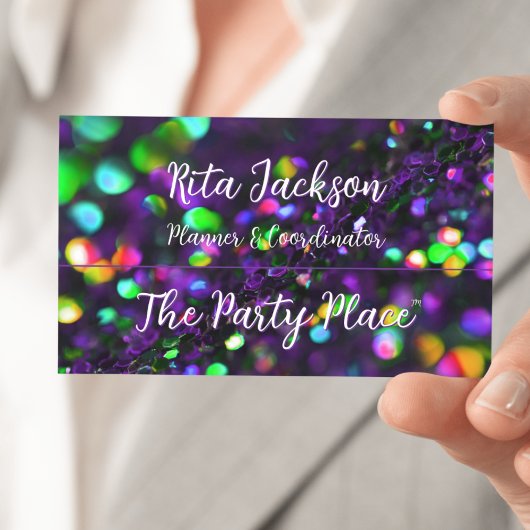 Donker Paarse mousserende Visitekaartje