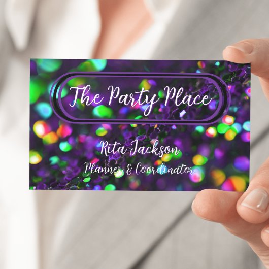 Donker Paarse mousserende Visitekaartje