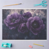 Donker Paarse pioenen gotische decoupage Tissuepapier (Craft)