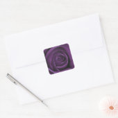 Donker Paarse Roos Design Sticker (Envelop)