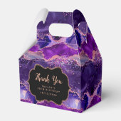 Donker Paarse Roze Sequins Agaat Verjaardag Bedank Bedankdoosjes (Achterkant)