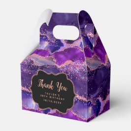 Donker Paarse Roze Sequins Agaat Verjaardag Bedank Bedankdoosjes