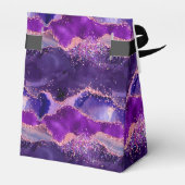 Donker Paarse Roze Sequins Agaat Verjaardag Bedank Bedankdoosjes (Achterkant)