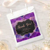 Donker Paarse Roze Sequins Agaat Verjaardag Bedank Bedankzakje (Geknipt)