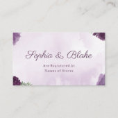 Donker Paarse Rozen Bloemen Gotische Registry Encl Informatiekaartje (Voorkant)