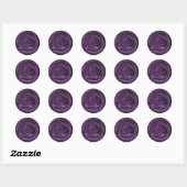 Donker Paarse Rozen Sticker (Vel)