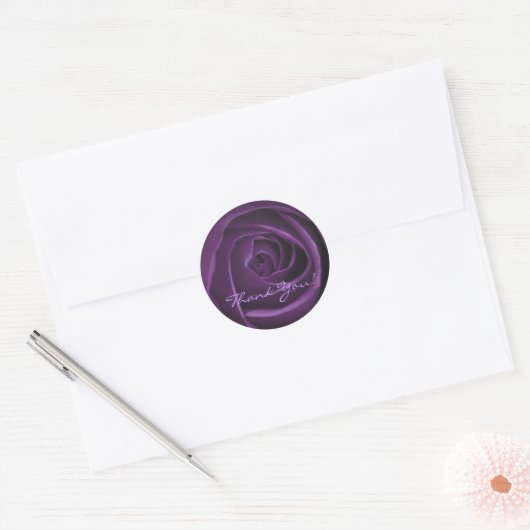 Donker Paarse Rozen Sticker (Envelop)