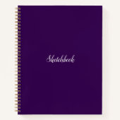 Donker Paarse schetsboek Notitieboek (Voorkant)