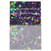 Donker Paarse Sparkling Aangepaste Tijdlijn Kalender (Jan 2027)