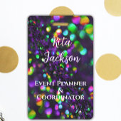 Donker Paarse Sparkling ID Badge