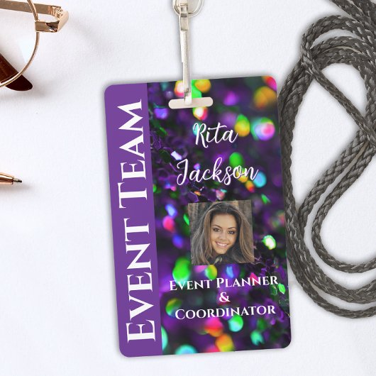 Donker Paarse sprankelende foto Badge