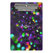 Donker Paarse sprankelende mini-klembord Mini Klembord (Voorkant)