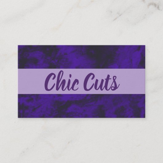 Donker Paarse textuur Hair Style Cosmetics Visitekaartje (Voorkant)