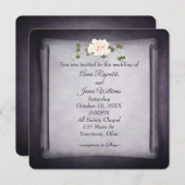 Donker Paarse trouwrol Kaart (Voorkant / Achterkant)