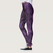 Donker Paarse Violet Feather Textuur Leggings (Links)