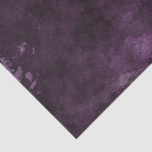 Donker Paarse Waterverf Moderne bruiloft Tissuepapier (Detail)