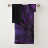 Donker Paarse wervelontwerp Bad Handdoek (Insitu)