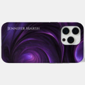 Donker Paarse wervelontwerp Case-Mate iPhone Case (Achterkant (horizontaal))