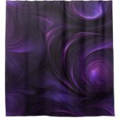 Donker Paarse wervelontwerp Douchegordijn (Voorkant)
