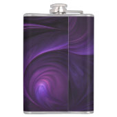 Donker Paarse wervelontwerp Heupfles (Achterkant)