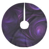 Donker Paarse wervelontwerp Kerstboom Rok (Voorkant)