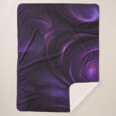 Donker Paarse wervelontwerp Sherpa Deken (Voorkant)