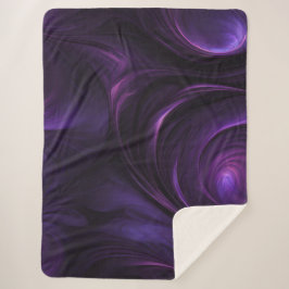 Donker Paarse wervelontwerp Sherpa Deken