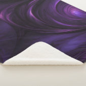 Donker Paarse wervelontwerp Sherpa Deken (3/4)