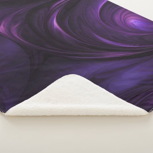 Donker Paarse wervelontwerp Sherpa Deken (3/4)