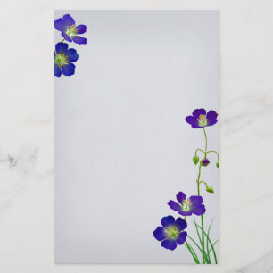 Donker Paarse Wilflower bruiloft Briefpapier