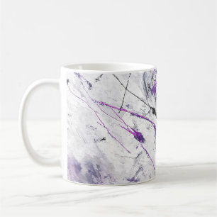 Donker Paarse Zwarte Abstracte Kunst Mok