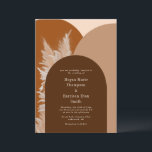 Donker Pampass gras en Arches Wedding Invitation Kaart<br><div class="desc">Ik creëerde een trouwsuite geïnspireerd door fluffy pampasgras en bogen in woestijnkleuren. Volledig collectie https://www.zazzle.com/collections/pampass-119716034382084568</div>