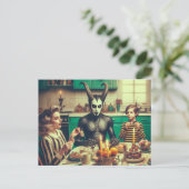 Donker Pasen  Snoep Avondmaal Horror Briefkaart (Staand voorkant)