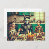 Donker Pasen  Snoep Avondmaal Horror Briefkaart (Voorkant / Achterkant)