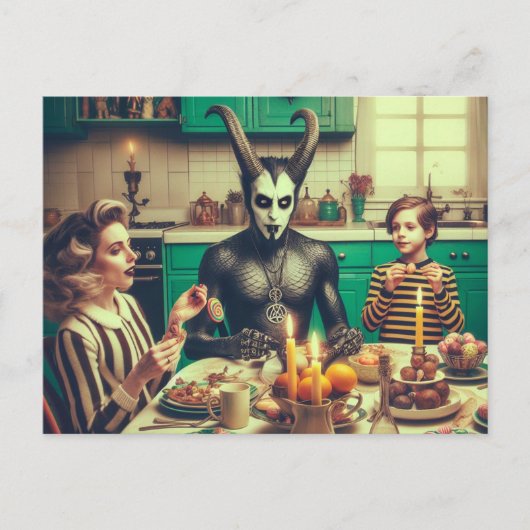 Donker Pasen  Snoep Avondmaal Horror Briefkaart (Voorkant)