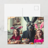 Donker Pasen Zwart Konijn Horror Briefkaart (Voorkant / Achterkant)