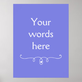 Donker Periwinkel Paars Poster