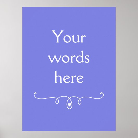 Donker Periwinkel Paars Poster (Voorkant)