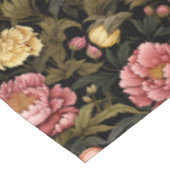 Donker  pioen Bloemen Patroon Tafelkleed (Gekanteld)