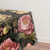 Donker pioen Bloemen Patroon Tafelkleed (Voorbeeld)
