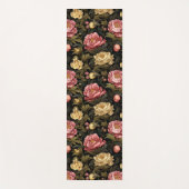 Donker  pioen Bloemen Patroon Yogamat (Voorkant)