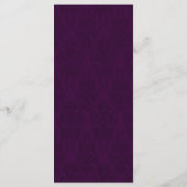Donker Plum Damask Wedding Menu (Achterkant)