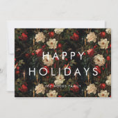 Donker  Prettige feestdagen achtergrond minimalist Feestdagenkaart (Voorkant)