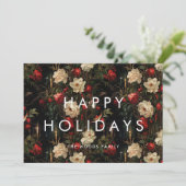 Donker  Prettige feestdagen achtergrond minimalist Feestdagenkaart (Staand voorkant)