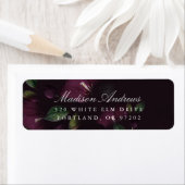 Donker Pruim Bloem | Gepersonaliseerd Retouradres Etiket (Insitu)