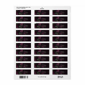 Donker Pruim Bloem | Gepersonaliseerd Retouradres Etiket (Full Sheet)