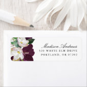 Donker Pruimen Bloemendesign | Gepersonaliseerd Re Etiket (Insitu)