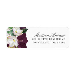 Donker Pruimen Bloemendesign | Gepersonaliseerd Re Etiket
